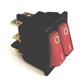 Rocker Switch Dpst Illuminated Red 15 A 250 V Kcd2 4 2101 N