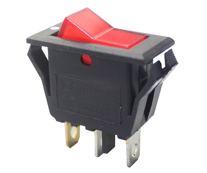 Illuminated Rocker Switch Spst Red 12.8x32 Kcd3 2 101 Nv