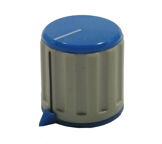 Knob Plastic Blue Hex Poi 21x20x6.0 S8873 Blu