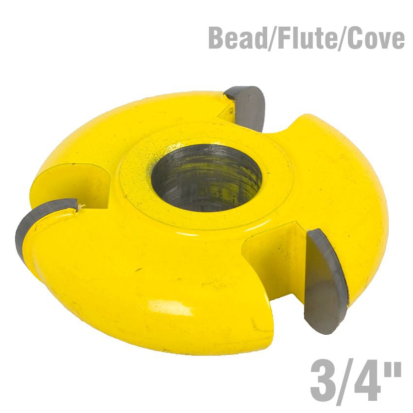 3 Wing Cutter 3/4' Bead/Flute/Cove