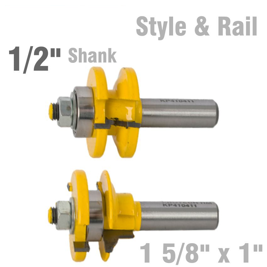 Style & Rail Set 1 5/8' X 1' Two Piece Ogee 1/2' Shank