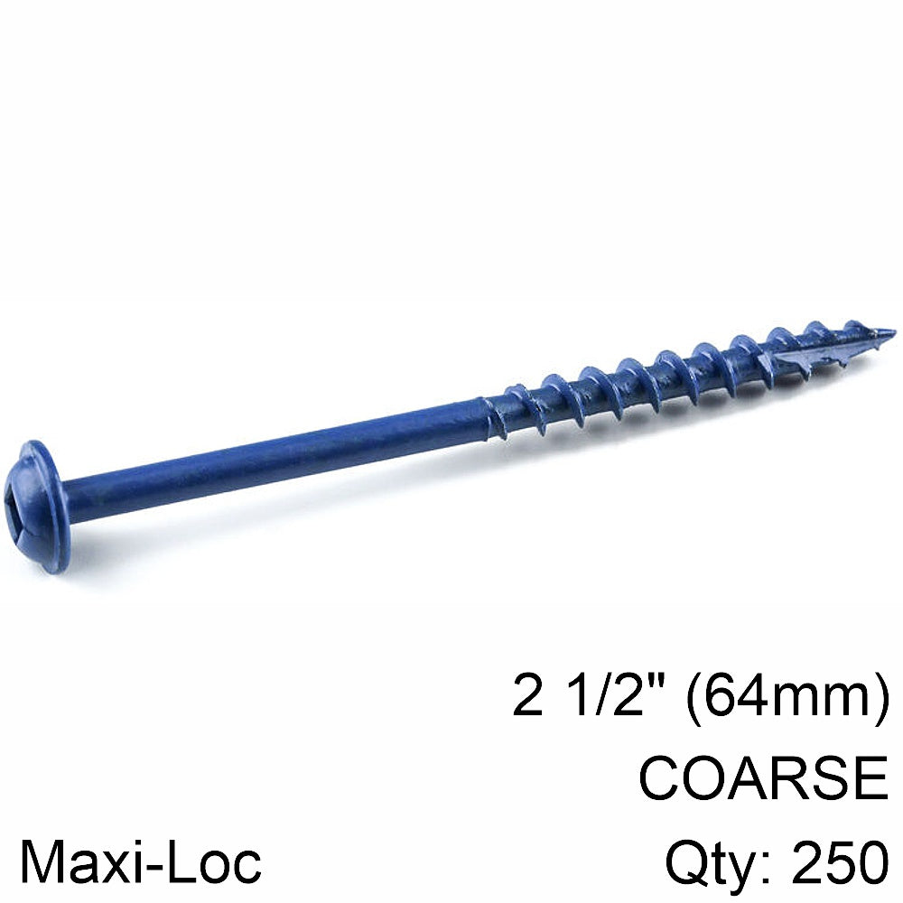 Kreg Blue Kote Pocket Hole Screws 64 Mm 2.50' #8 Coarse Thread Mx Loc 2