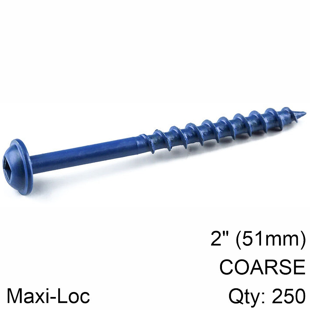 Kreg Blue Kote Pocket Hole Screws 51 Mm 2.00' #8 Coarse Thread Mx Loc 2