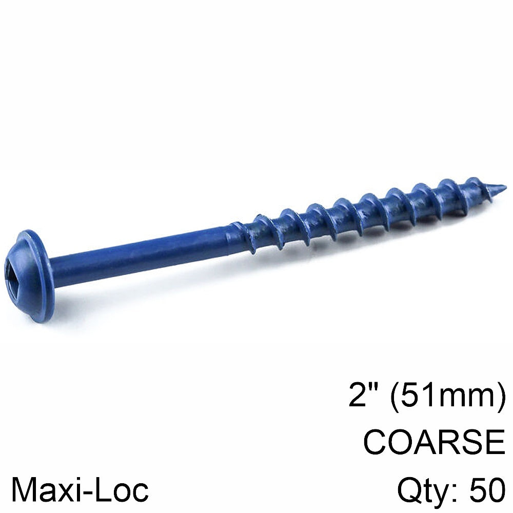 Kreg Blue Kote Pocket Hole Screws 51 Mm 2.00' #8 Coarse Thread Mx Loc 5