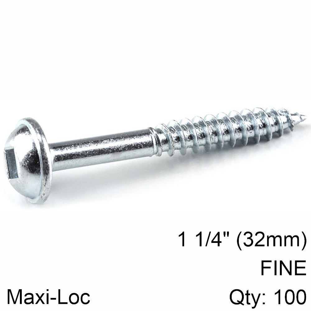 Kreg Zinc Pocket Hole Screws 32 Mm 1.25' #7 Fine Thread Mx Loc 100 Ct