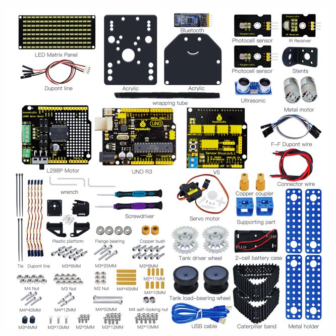 Mini Tank Robot Kit V2.0 Ks0428