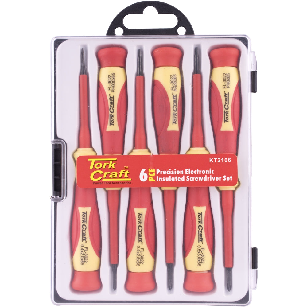 6 Pc Precision Electronic Insulated Screwdriver Set