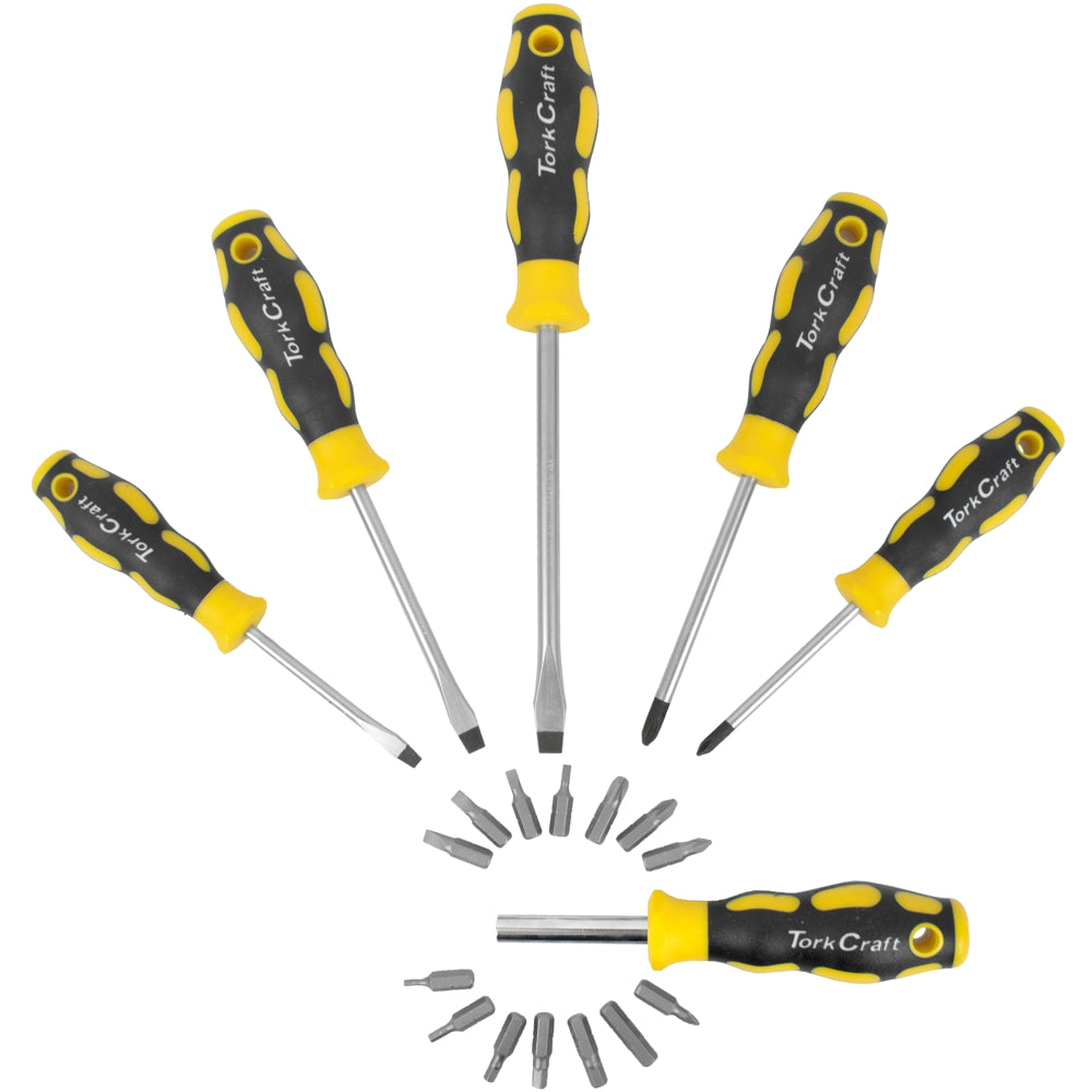 20 Pc Screwdriver Set Includes Insert Bits