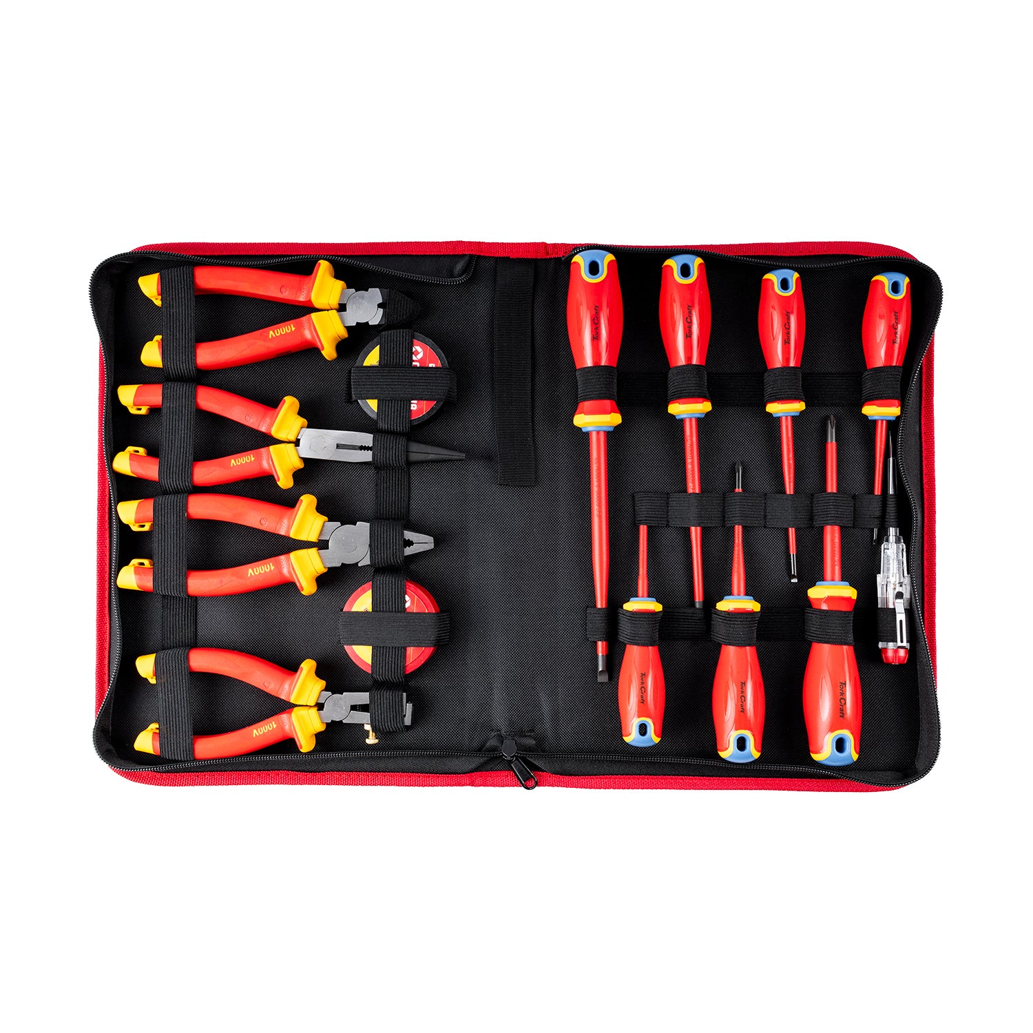 14 Pc S/Driver (Ph/Sl) & Hand Tools Set Electricians Insulated Vde