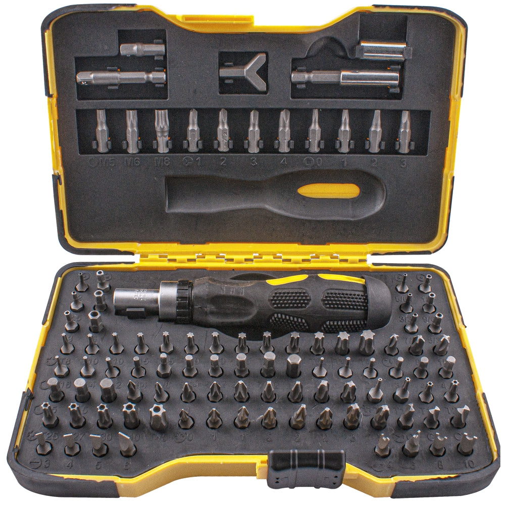 101 Pc Screwdriver Insert Bit Set In Storage Case All Bit Types Inclu