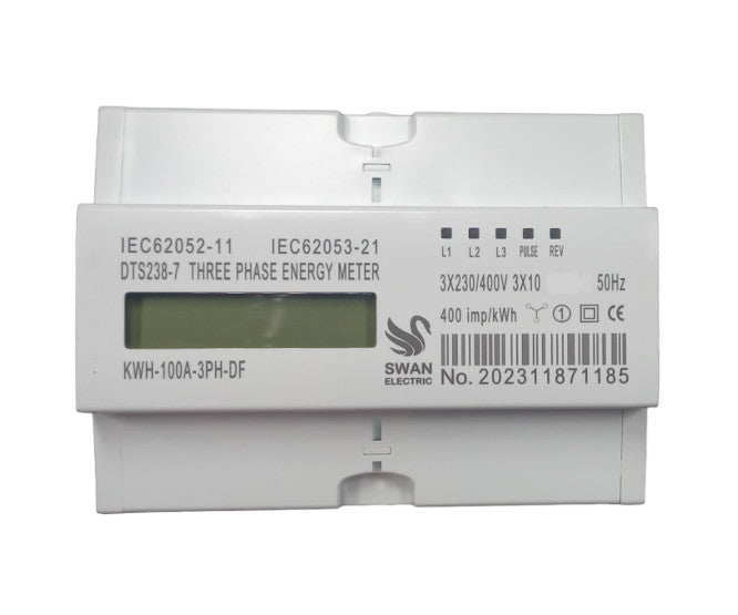 Kwh Meter 100 A 3 P Digital Face Kwh 100 A 3 Ph Df