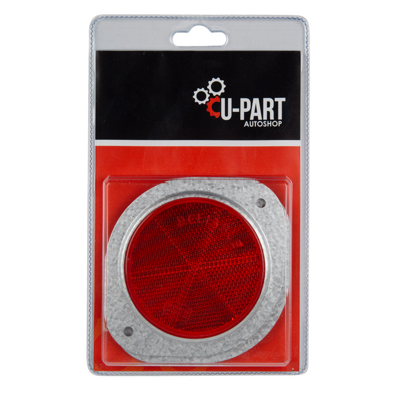 U Part Reflector Round Red 76 Mm 2 Pk