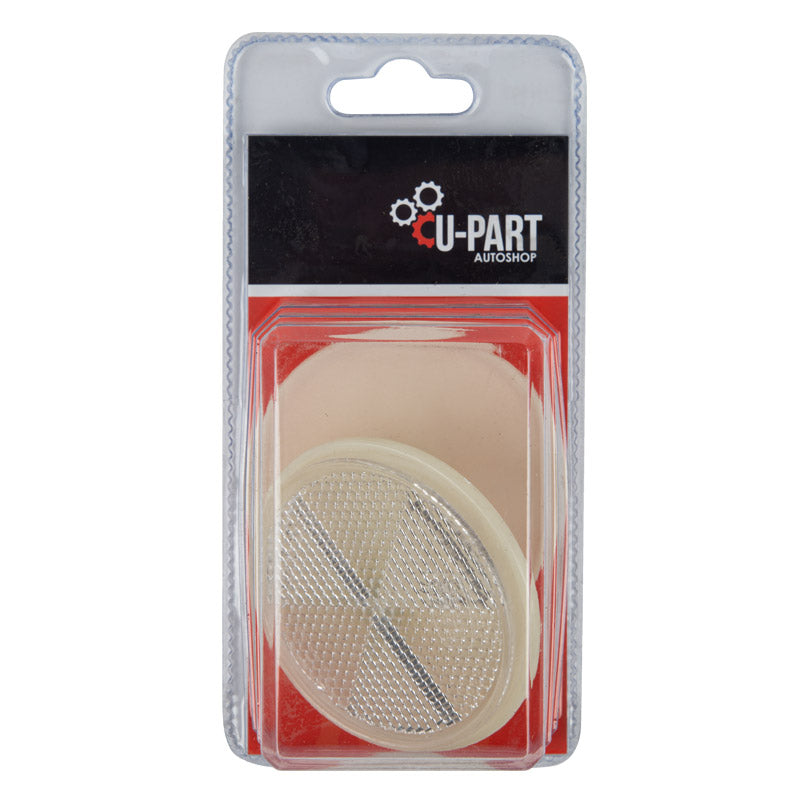 U Part Reflector Round Centre Bolt Wht 60 Mm 2 Pk