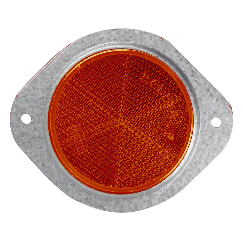 Round Reflector Amber 76 Mm