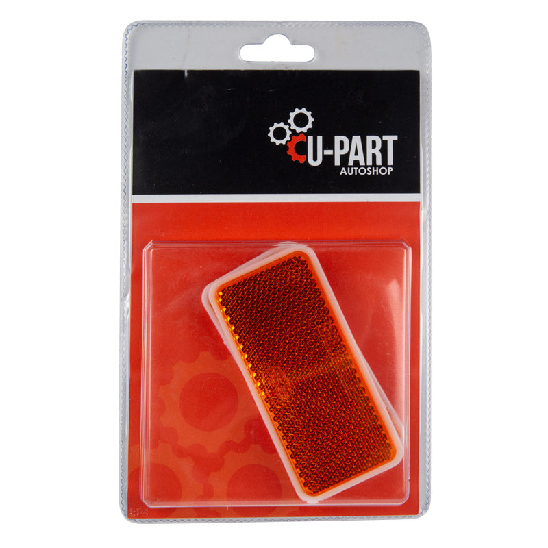 U Part Reflector Square Stick On Yel 90 Mm 2 Pk