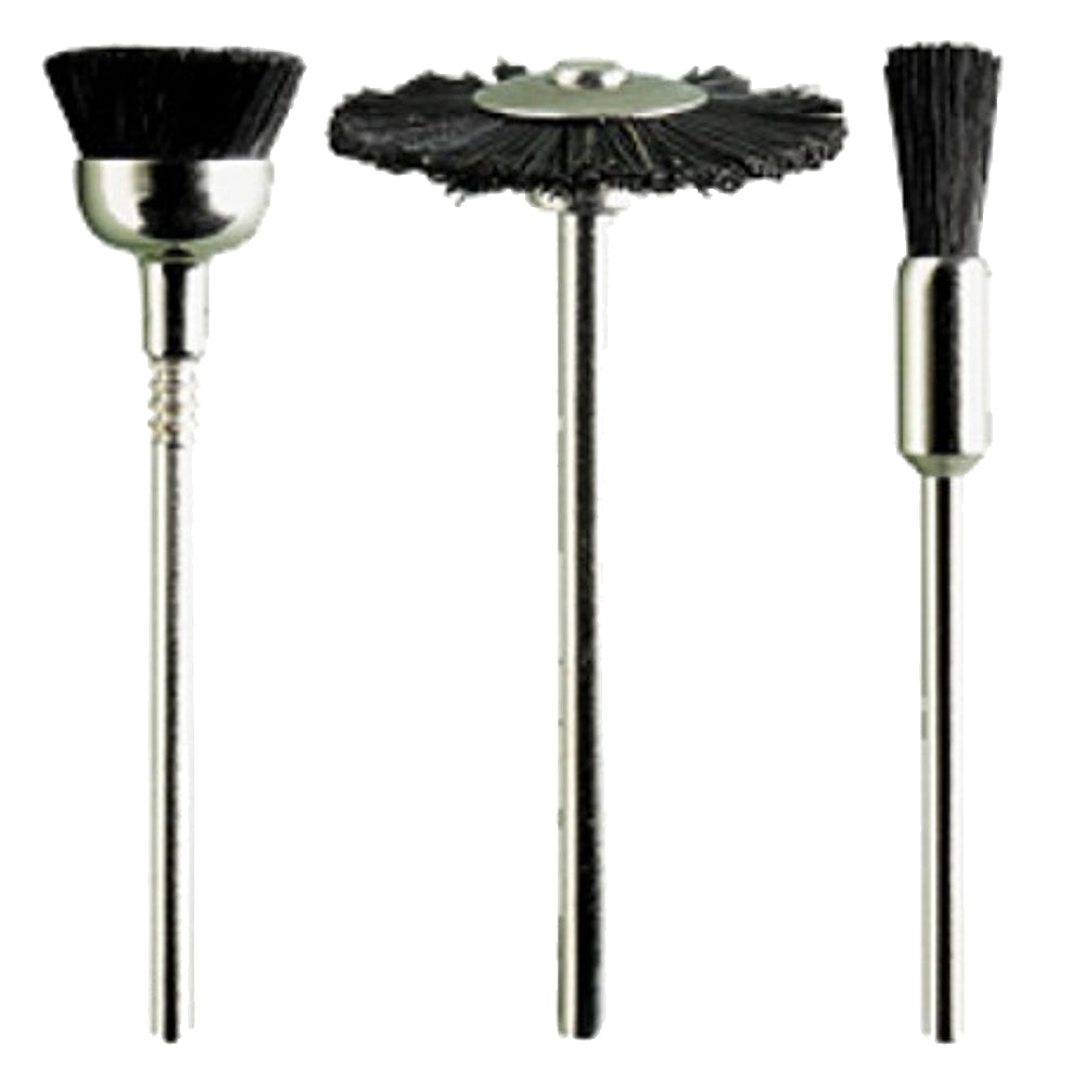 Assorted Black Bristle Brushes. 3 Pcs