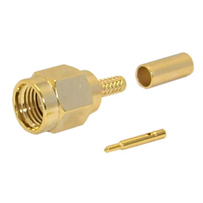 Sma Plug Crimp Rg174 U, Gold M5000 Pz