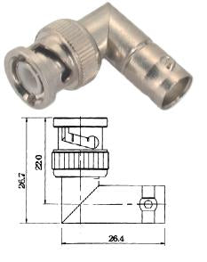 Adapter Bnc Plug To Bnc Socket R/A M5546