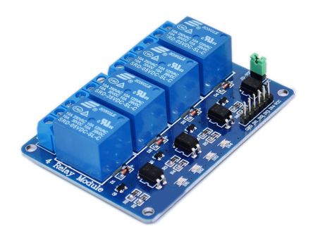 4 Ch Relay 5 V Coil, Blue, Trigger Low, Md0009 (5 Vdc Coil)