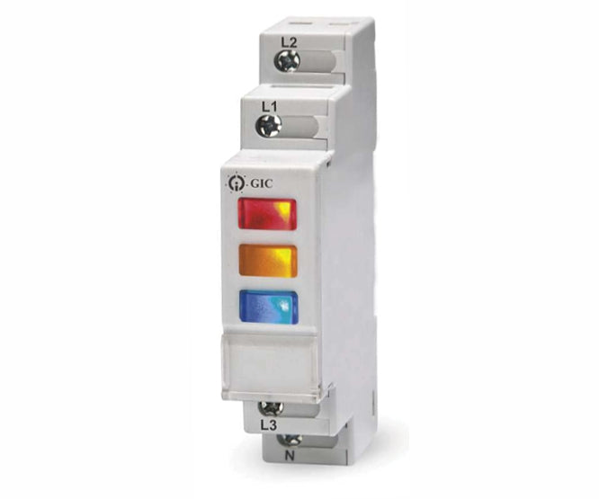 Indicator Three Phase 240 V Ac Red/White/Blue Mm3 Ndcj