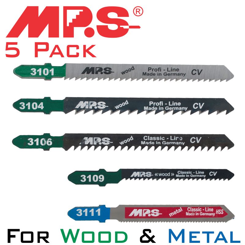 Jigsaw Blade Set 5 Piece T Shank