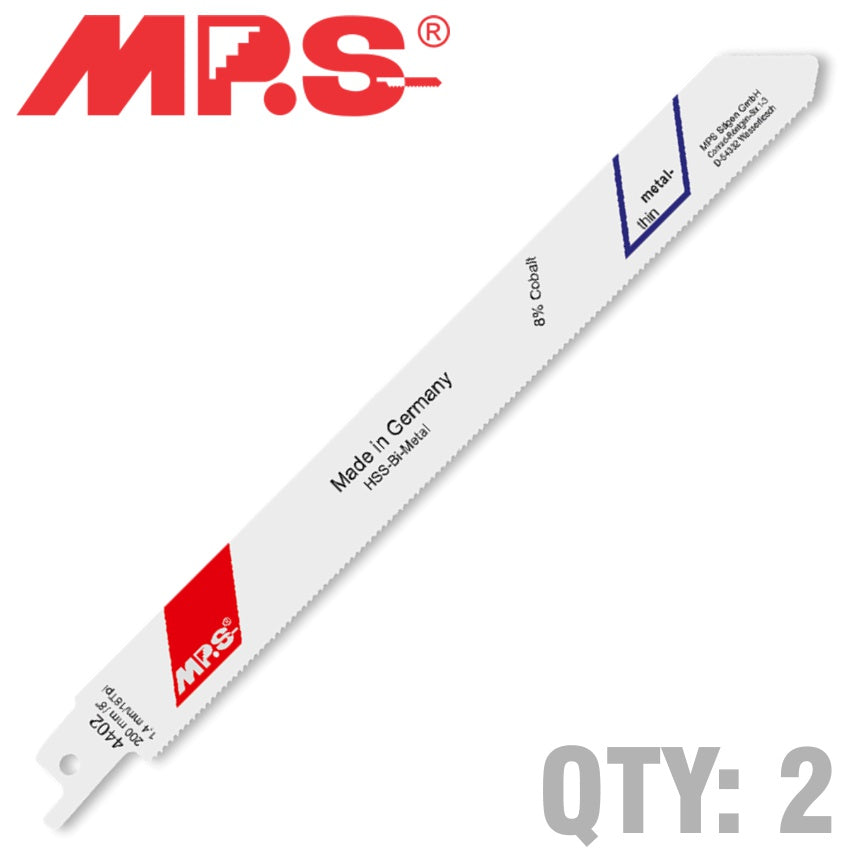 Sabre Saw Blade Bi Metal 200 Mm 18 Tpi 2/Pack