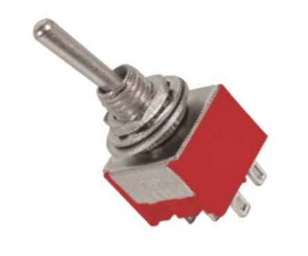 Mini Toggle Switch Dpdt On Off On Sol Red Mts 203 A1 R