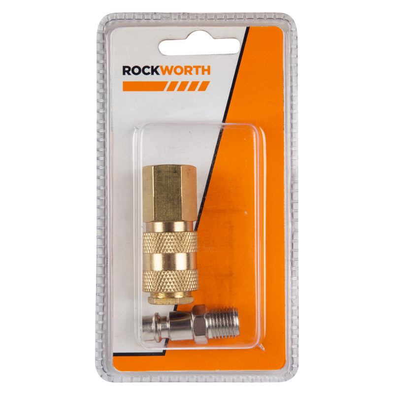 Rockworth Coupler Quick Female & Press In Male 1/4