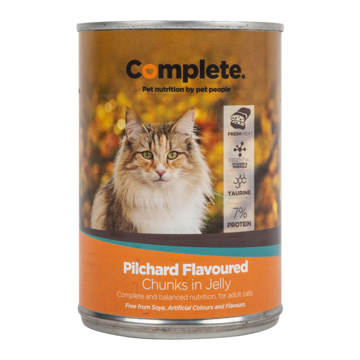 Complete Cat Food Tin Pilchard Chunks 385 G