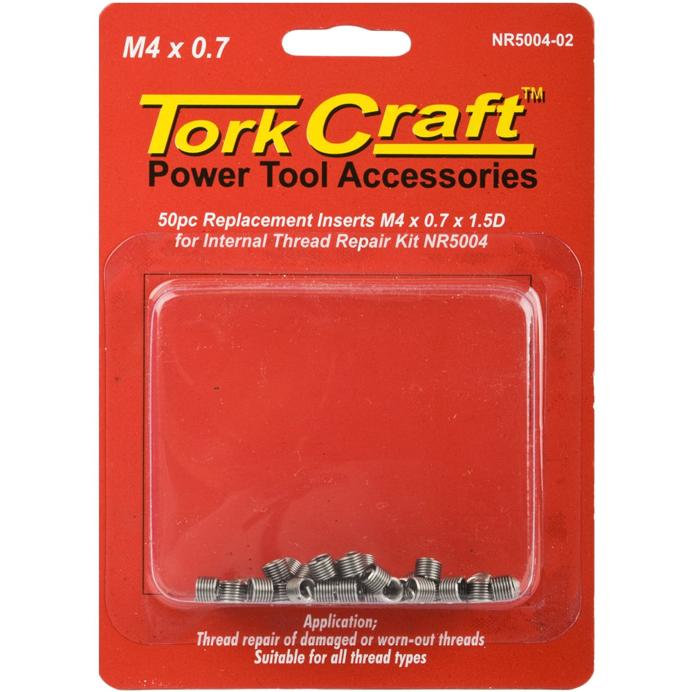 Thread Repair Kit M4 X 0.7 X1.5 D Repl. Inserts For Nr5004