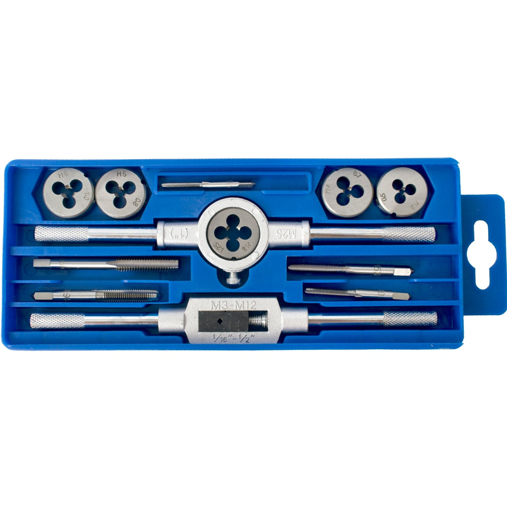 12 Pc Ws Tap & Die Set Plastic Case