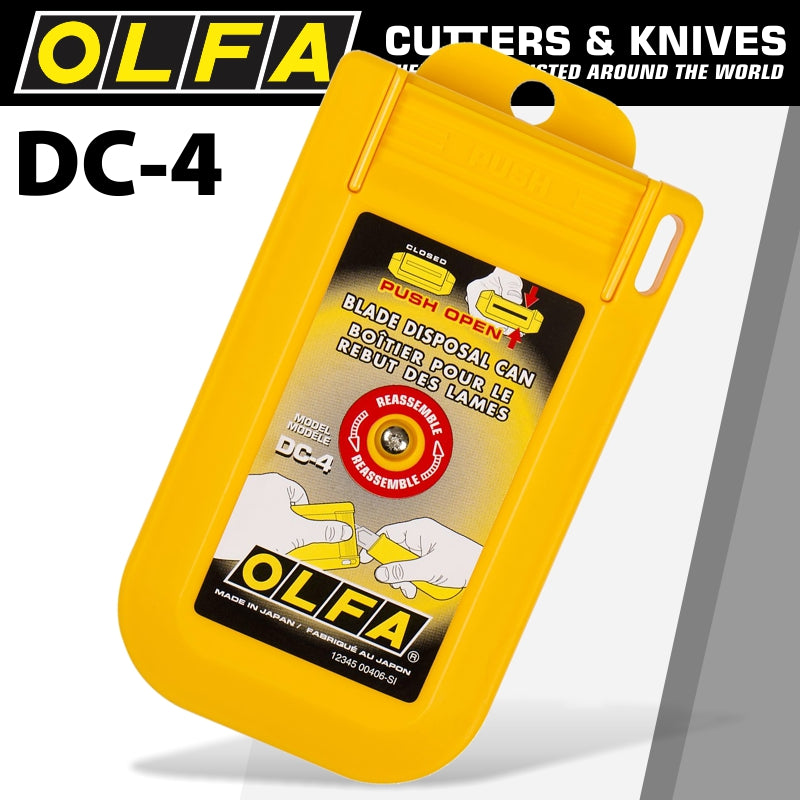 Olfa Blade Disposal Case With Push Open Lid