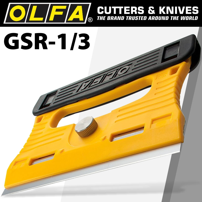 Olfa Professional Glass Scraper S/Steel Blade 120 Mmx18 Mm Inc 4 Blades