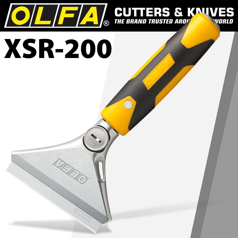 Olfa Heavy Duty Scraper 200 Mm With 0.8 Mm Blade And Safety Blade Cover