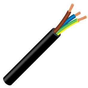 Cabtyre Cable 3 C 2.5mm2 Od=10.3mm Black Cab03 G002.5