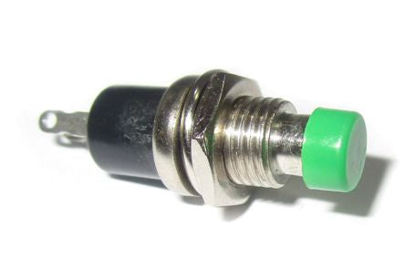 Push Button Switch N.C. Spst 0.5 A/250 V Green Solder M7 181280