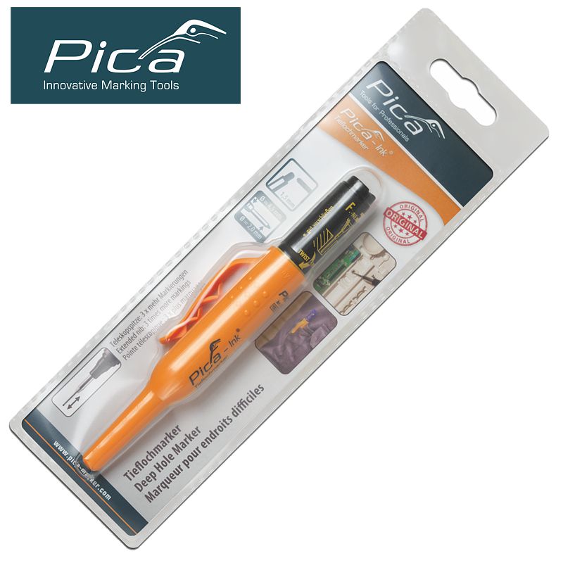 Pica Ink Marker For Deep Holes Black In Blister