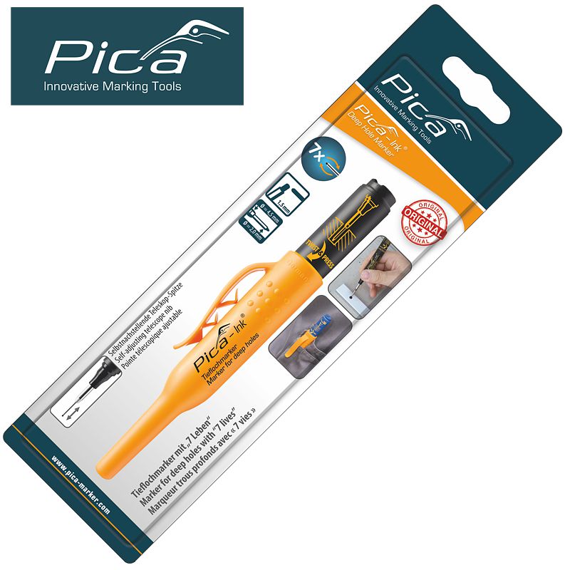 Pica Ink Marker For Deep Holes Black