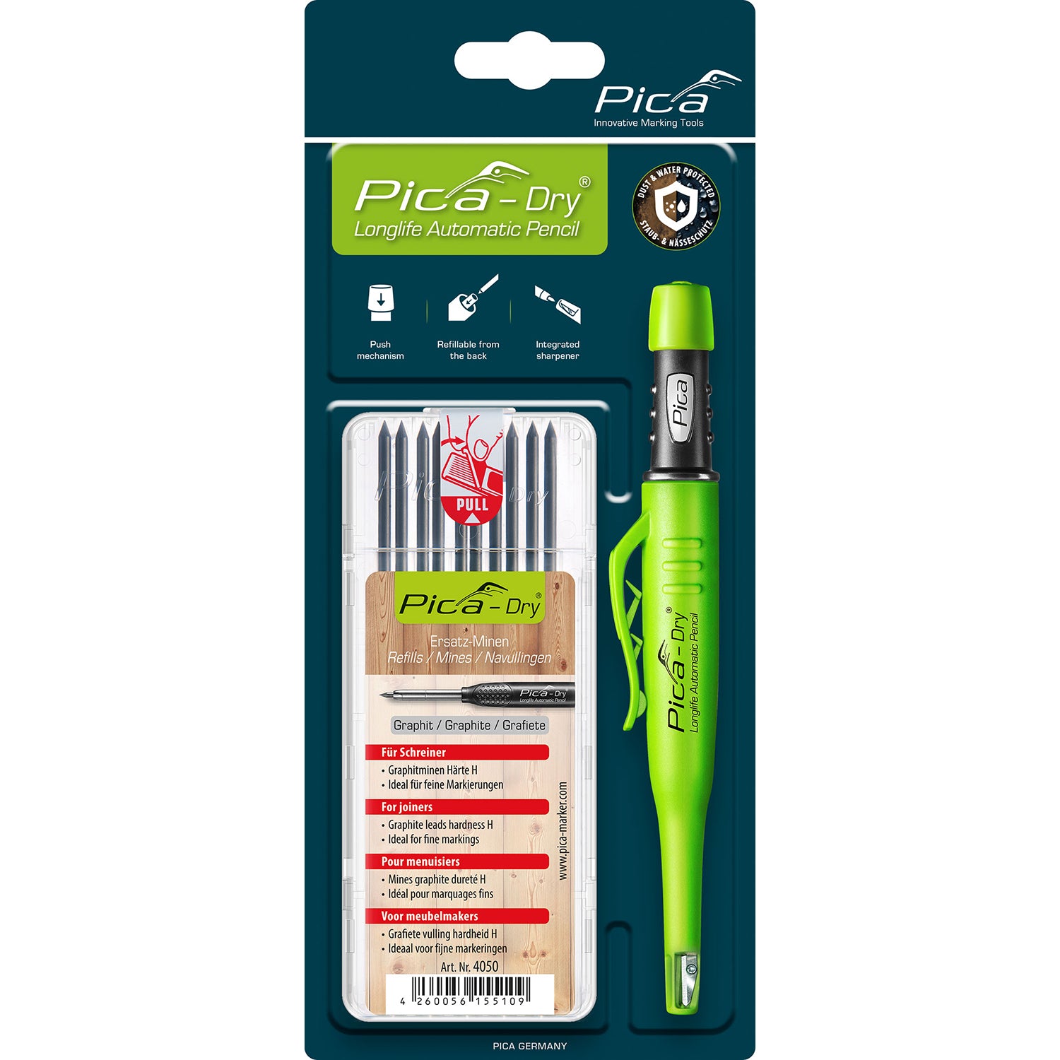 Pica Dry Blister Bundle (Graphite, Hardness H)