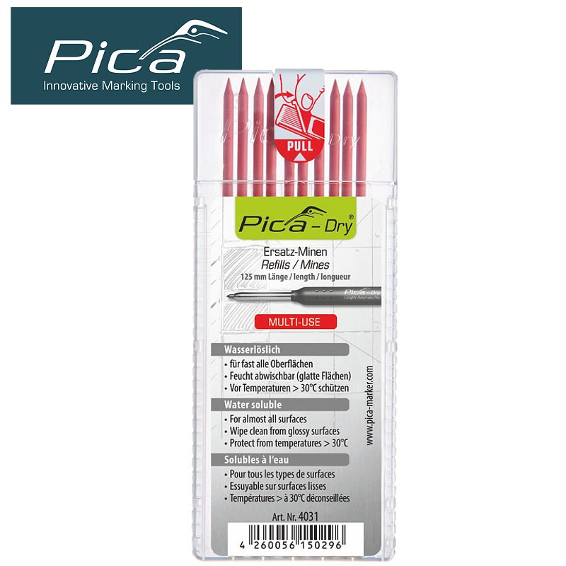 Pica Dry Refills 10 Pc Red