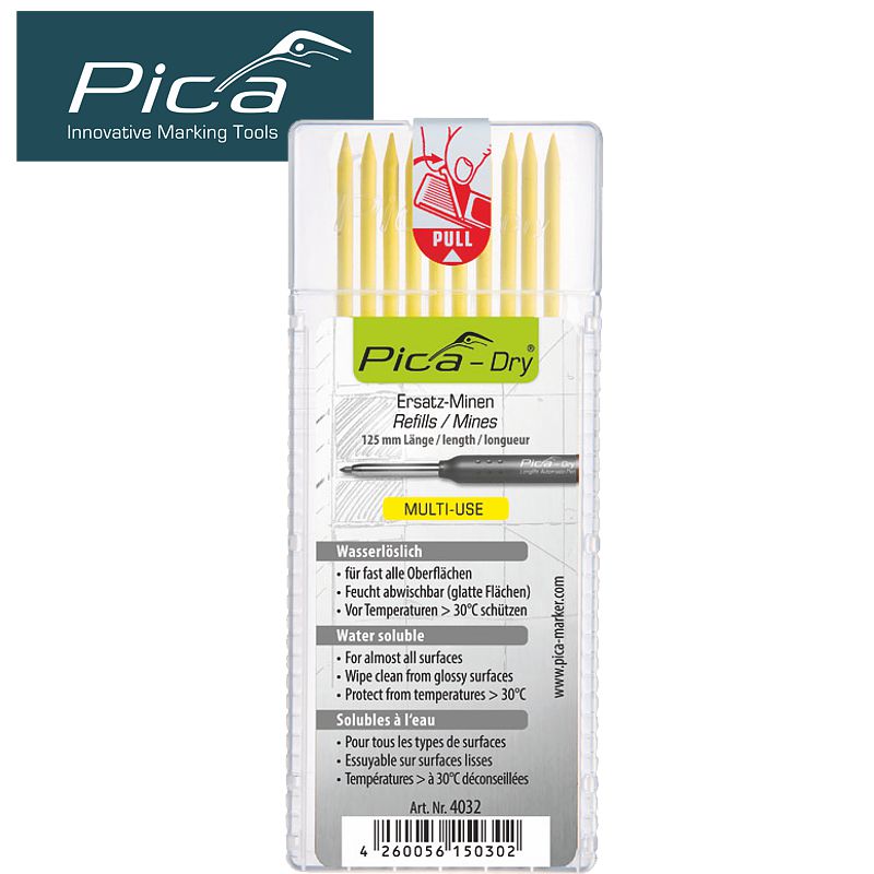 Pica Dry Refills 10 Pc Yellow