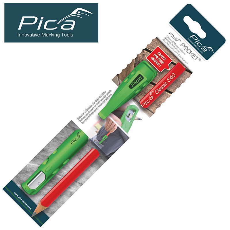 Pica Pocket With 1 Carpenters Pencil 24 Mm In Blister