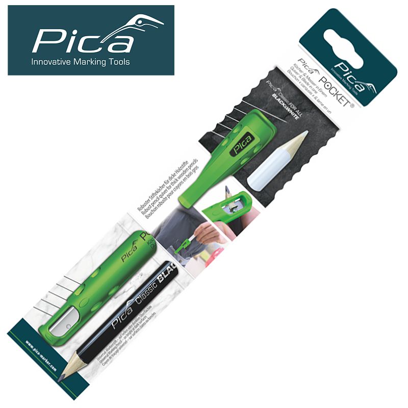 Pica Pocket C/W 1 For All Black And White Marking Pencil In Blister