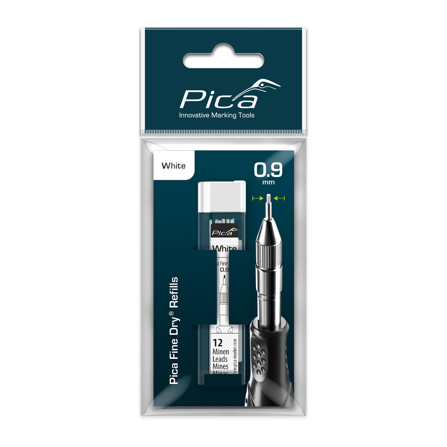 Pica Fine Dry Refill Set White Blister Version (12)