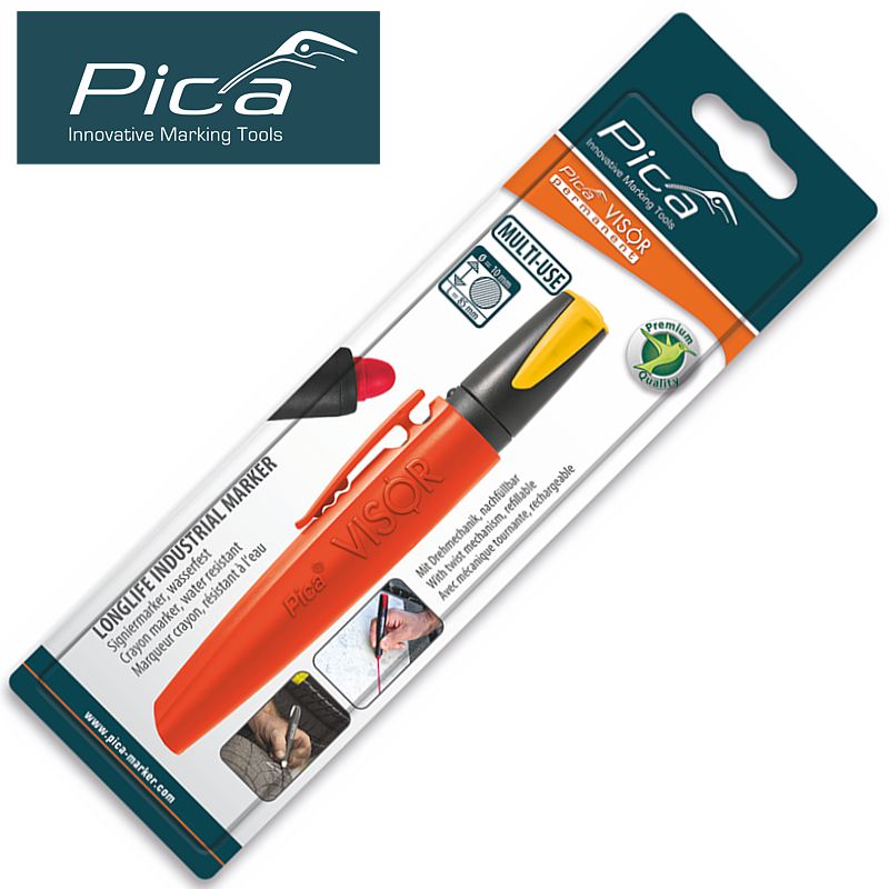 Pica Visor Permanent Marker Yellow In Blister