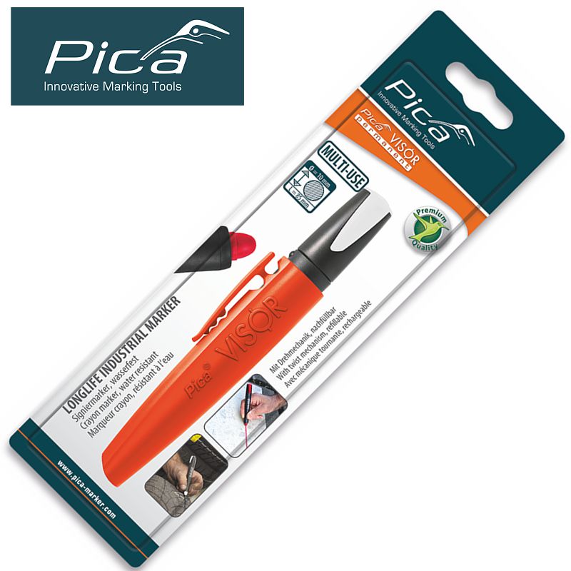 Pica Visor Permanent Marker White In Blister