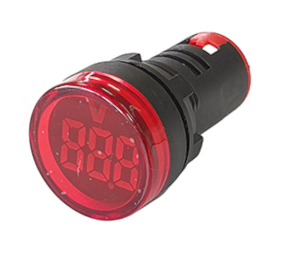 IVoltmeter Pilot Light Round Red 15 500 Vac Pl Nd22 500 VR