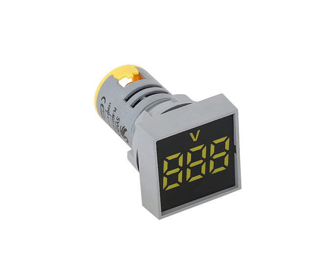 IVoltmeter Pilot Light Square Yellow 15 500 Vac Pl Nd22 Sq 500 VY