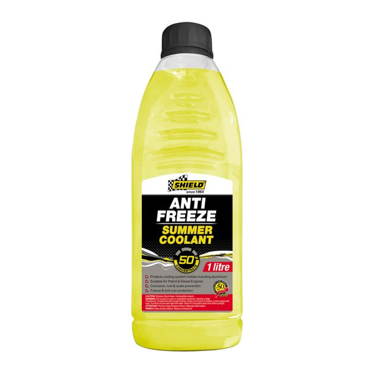 Shield Anti Freeze Summer Cooolant 96% Yellow 1 L