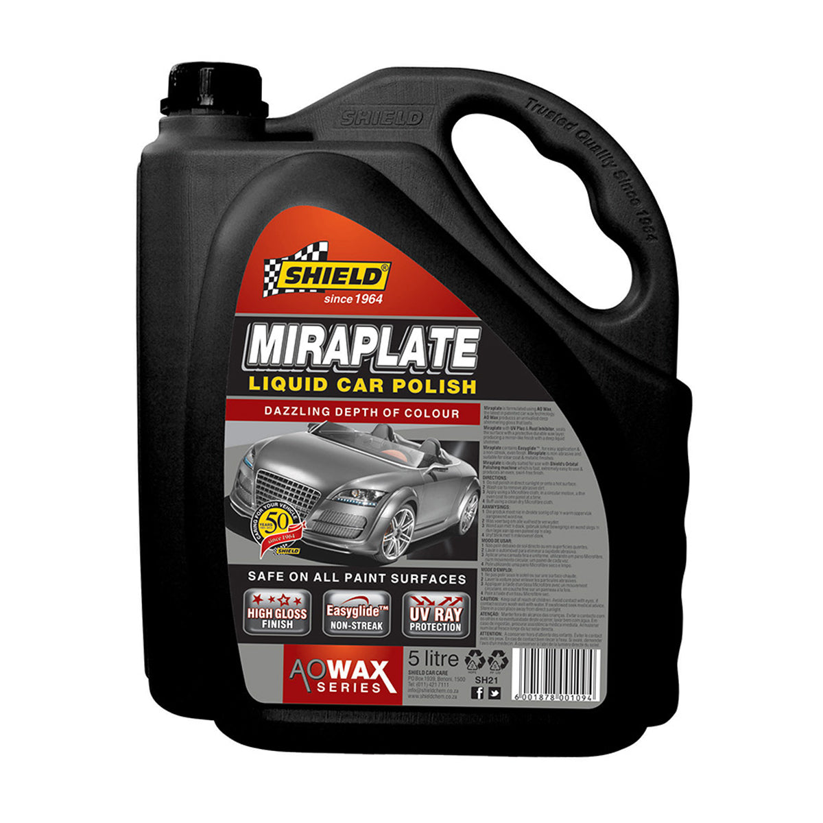 Shield Miraplate Liquid Wax 5 L